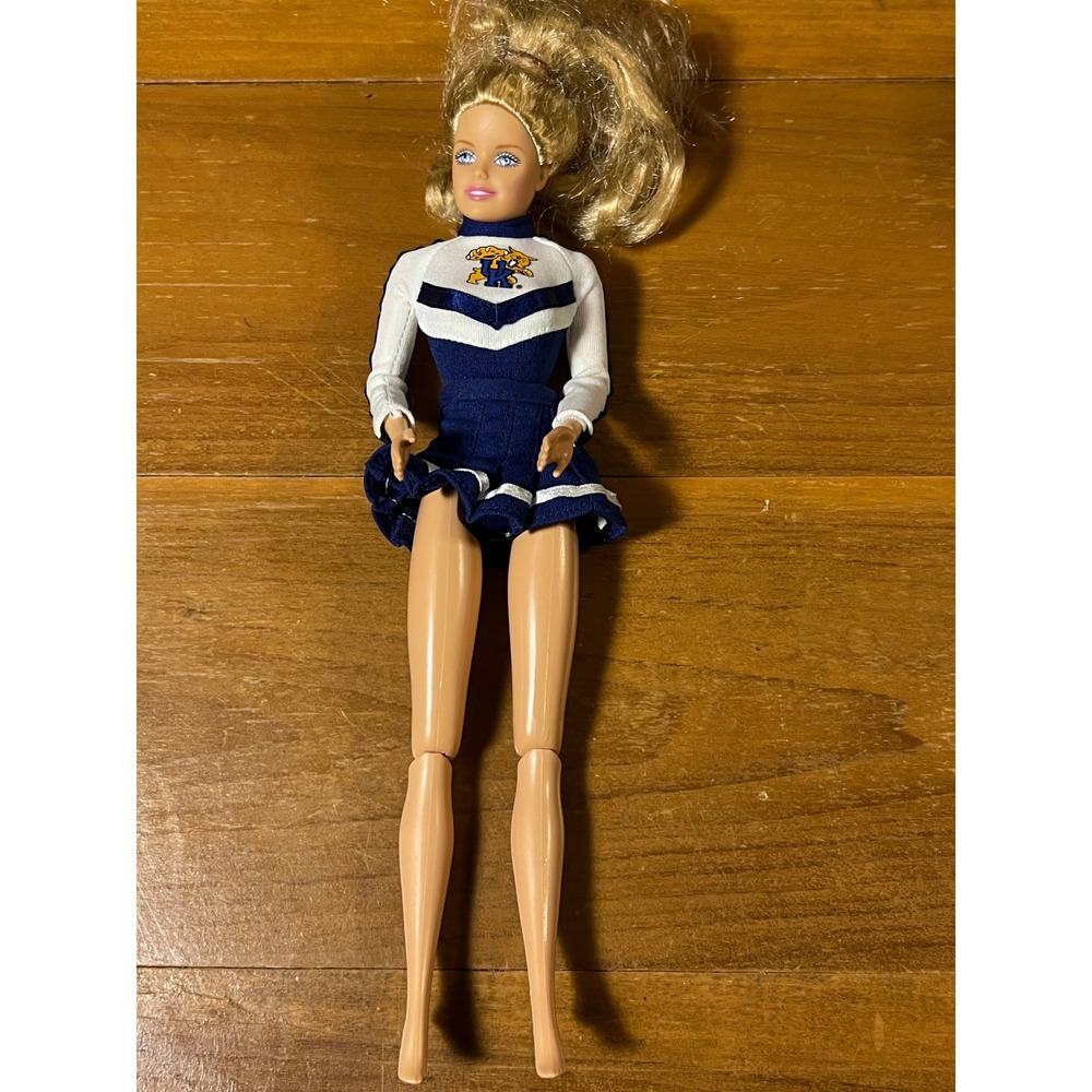 Mattel Barbie University of Kentucky UK Wildcats Cheerleader Doll Blue White